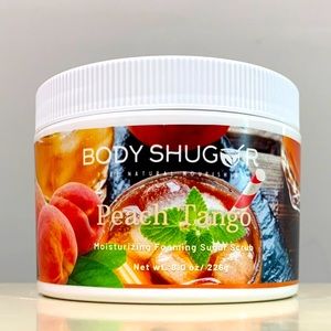 Peach Tango! Smooth creamy intensely fragrant exfoliating Sugar Soap Scrub.
